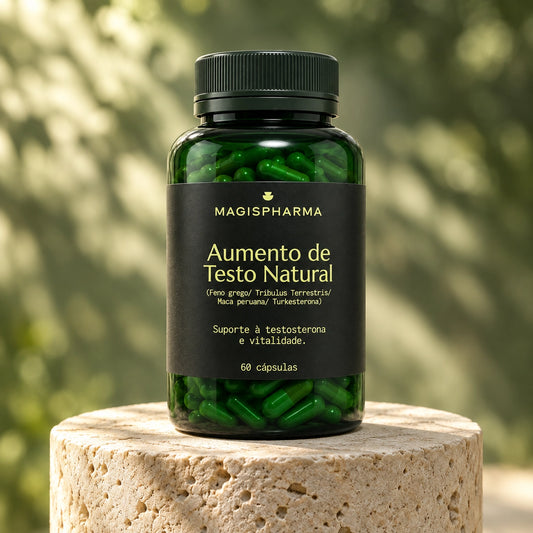 Aumento de Testo Natural: Vitalidade Masculina (60 cápsulas)